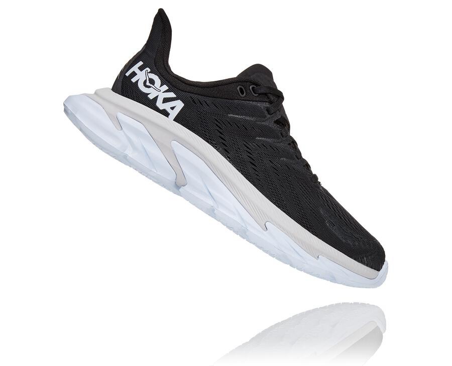 Tenis Hoka One One Feminino Pretas/Branco - Clifton Edge - 863-FREPNG